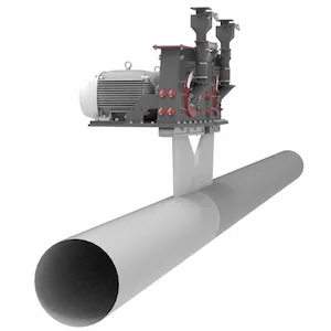 Pipes, Spools & Wind Tower shot blasting machine