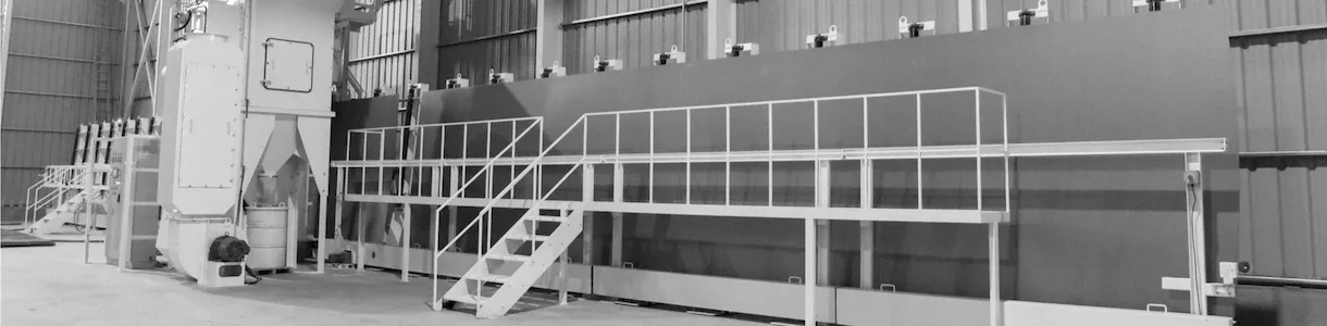 Vertical-pass plate
shot blast machine