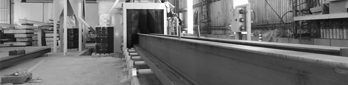 Profile, tube and bar
shot blast machine
