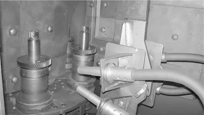 Shot peening piñones cónicos mesa giratoria CYM Materiales Scania Argentina cobertura uniforme transmisión pesada
